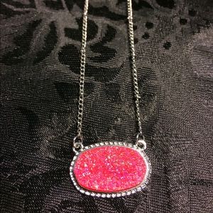 Oval Etched Stone Necklace